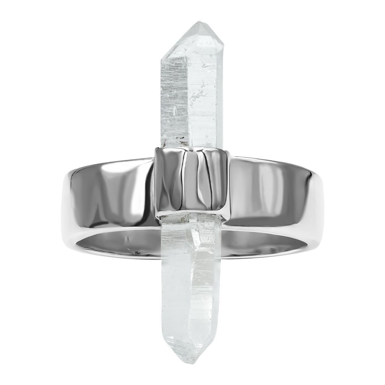 Starborn Quartz Crystal Ring in Sterling Silver
