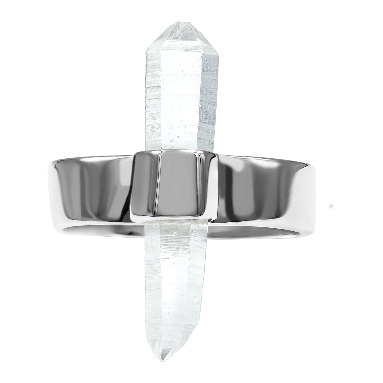 Starborn Quartz Crystal Ring in Sterling Silver