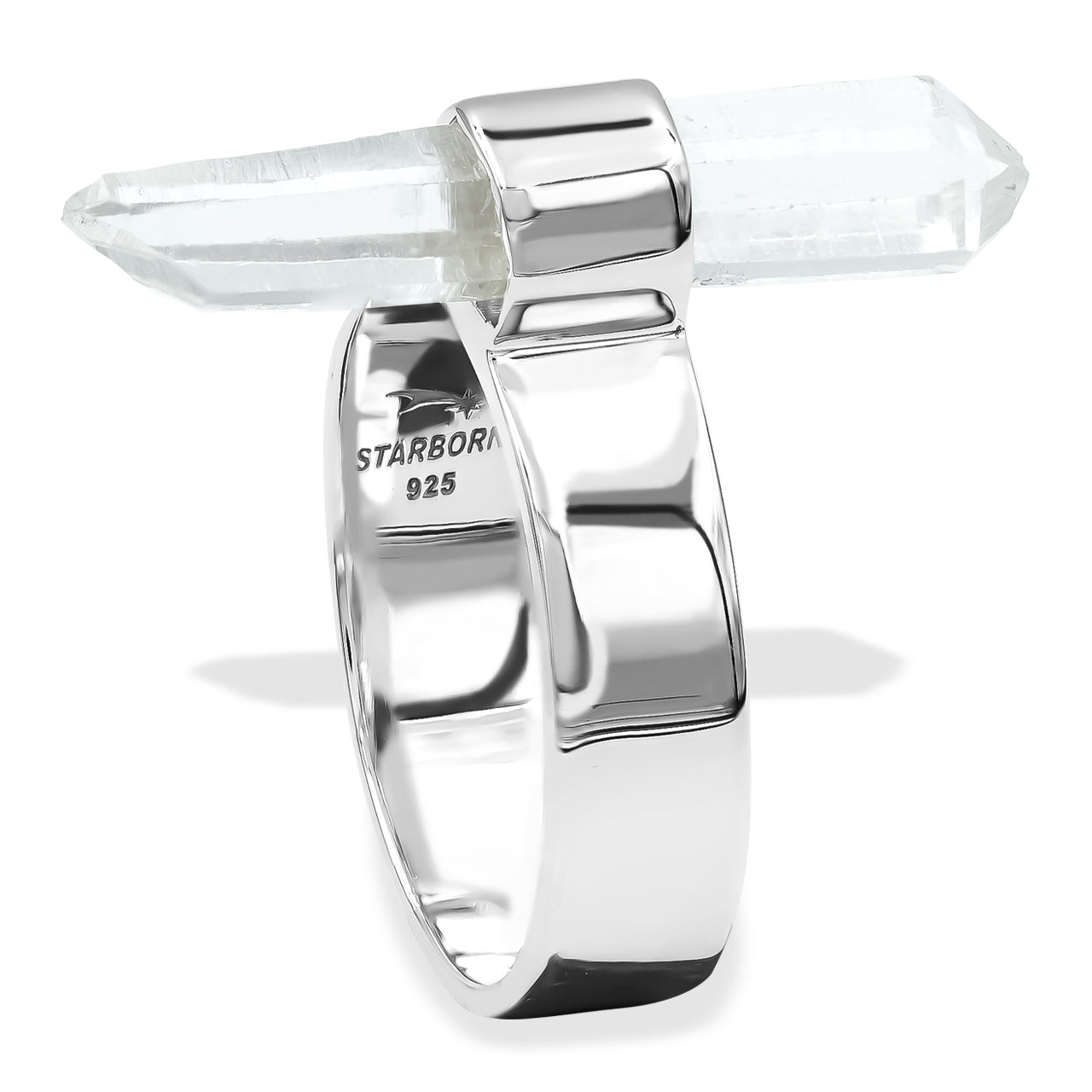 Starborn Quartz Crystal Ring in Sterling Silver