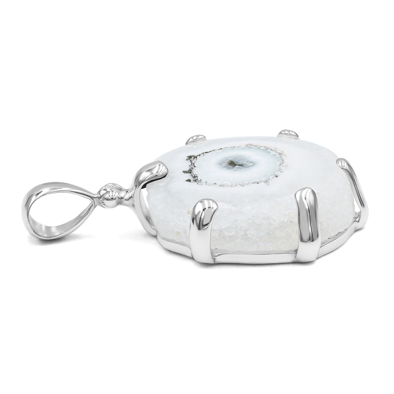 Starborn Quartz Rosettes Prong Set Pendant in Sterling Silver - Medium