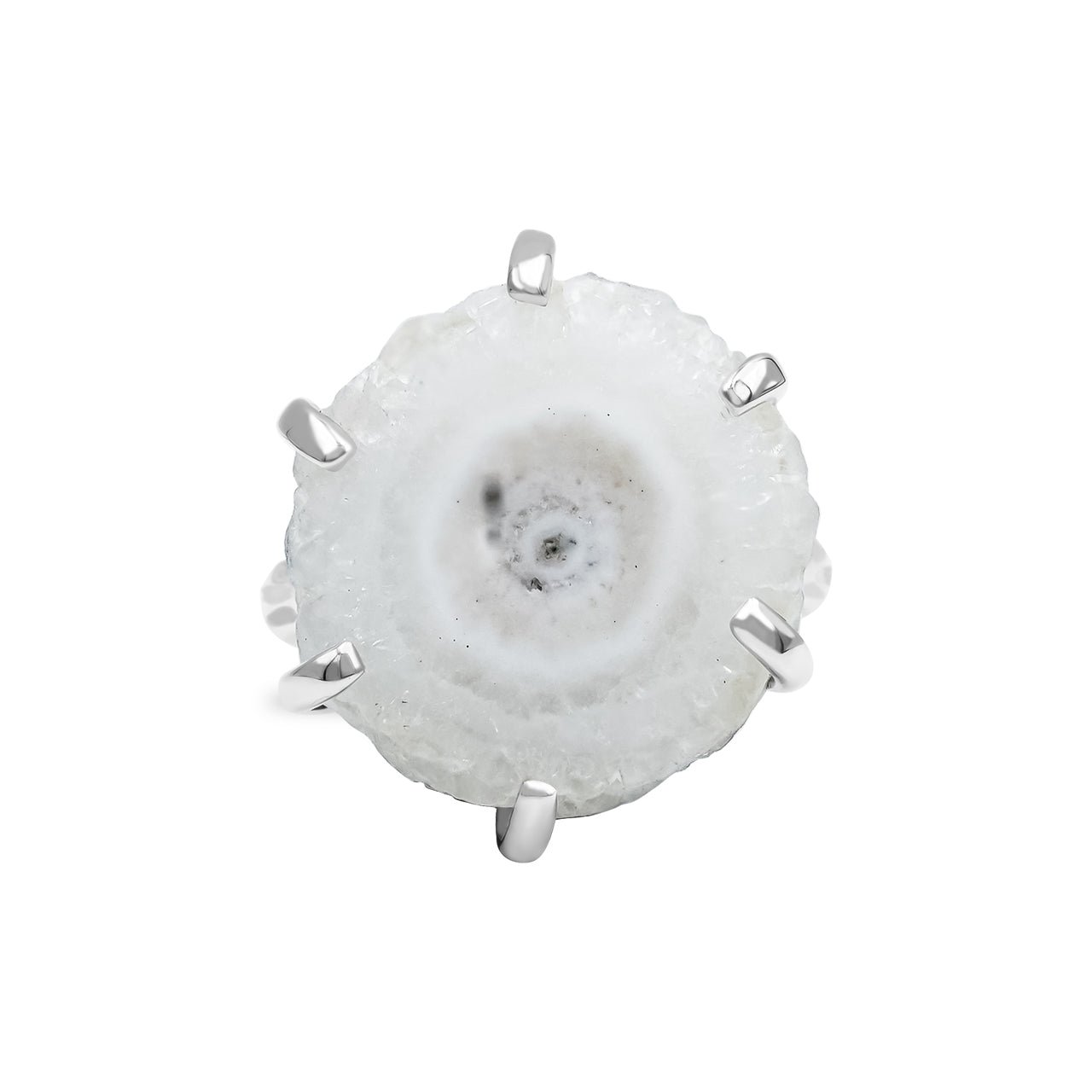 Starborn Quartz Rosettes Prong Set Ring in Sterling Silver - Large
