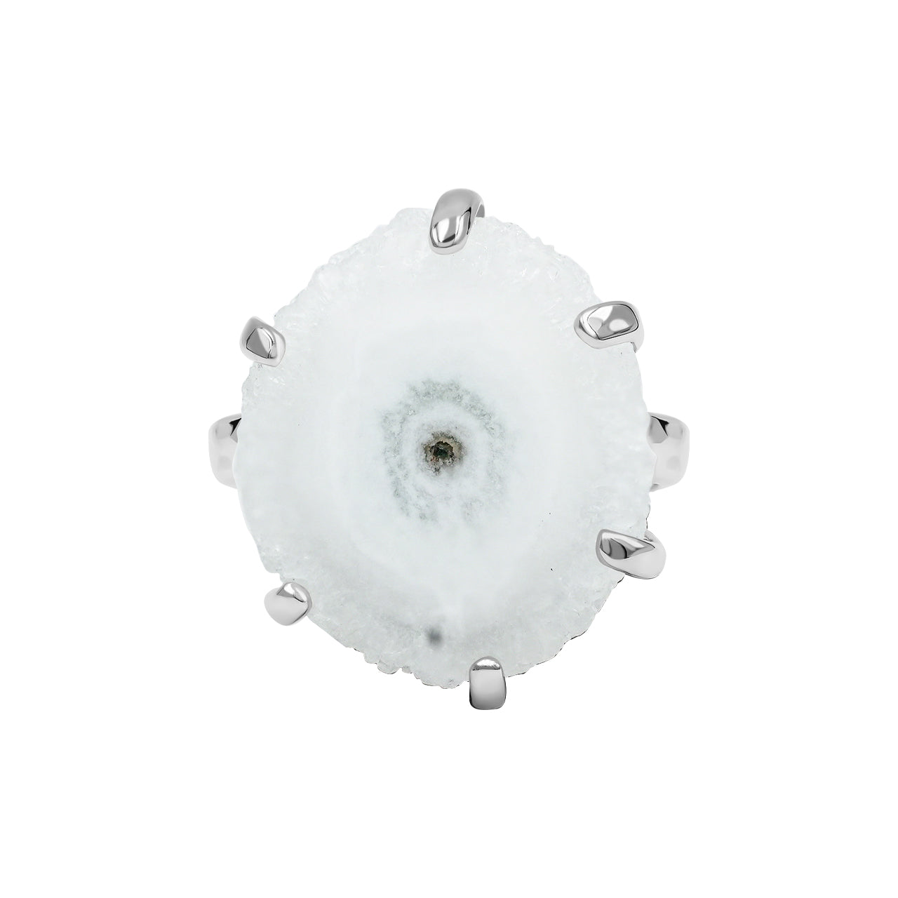 Starborn Quartz Rosettes Prong Set Ring in Sterling Silver - Large