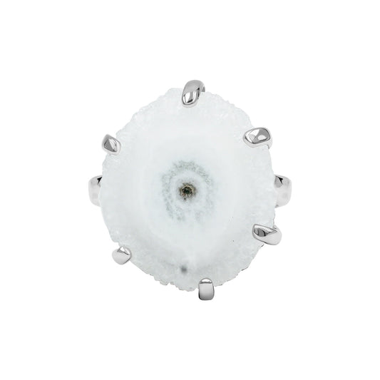 Starborn Quartz Rosettes Prong Set Ring in Sterling Silver - Large