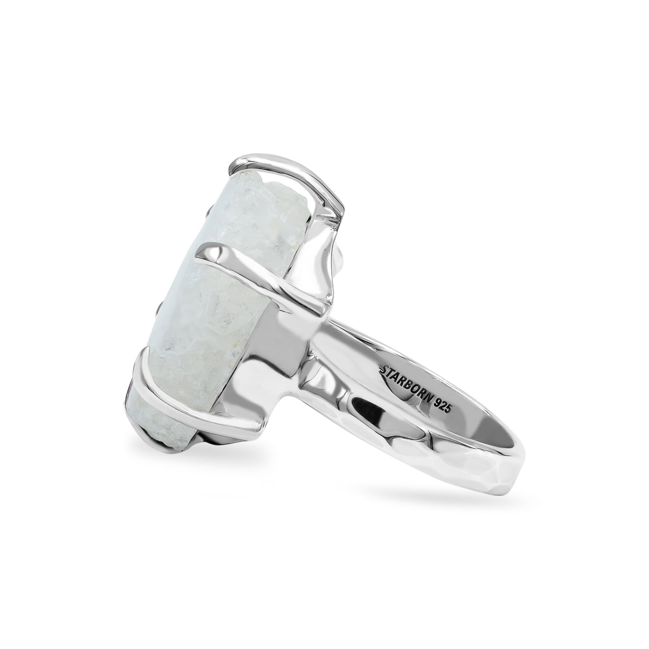 Starborn Quartz Rosettes Prong Set Ring in Sterling Silver - Large