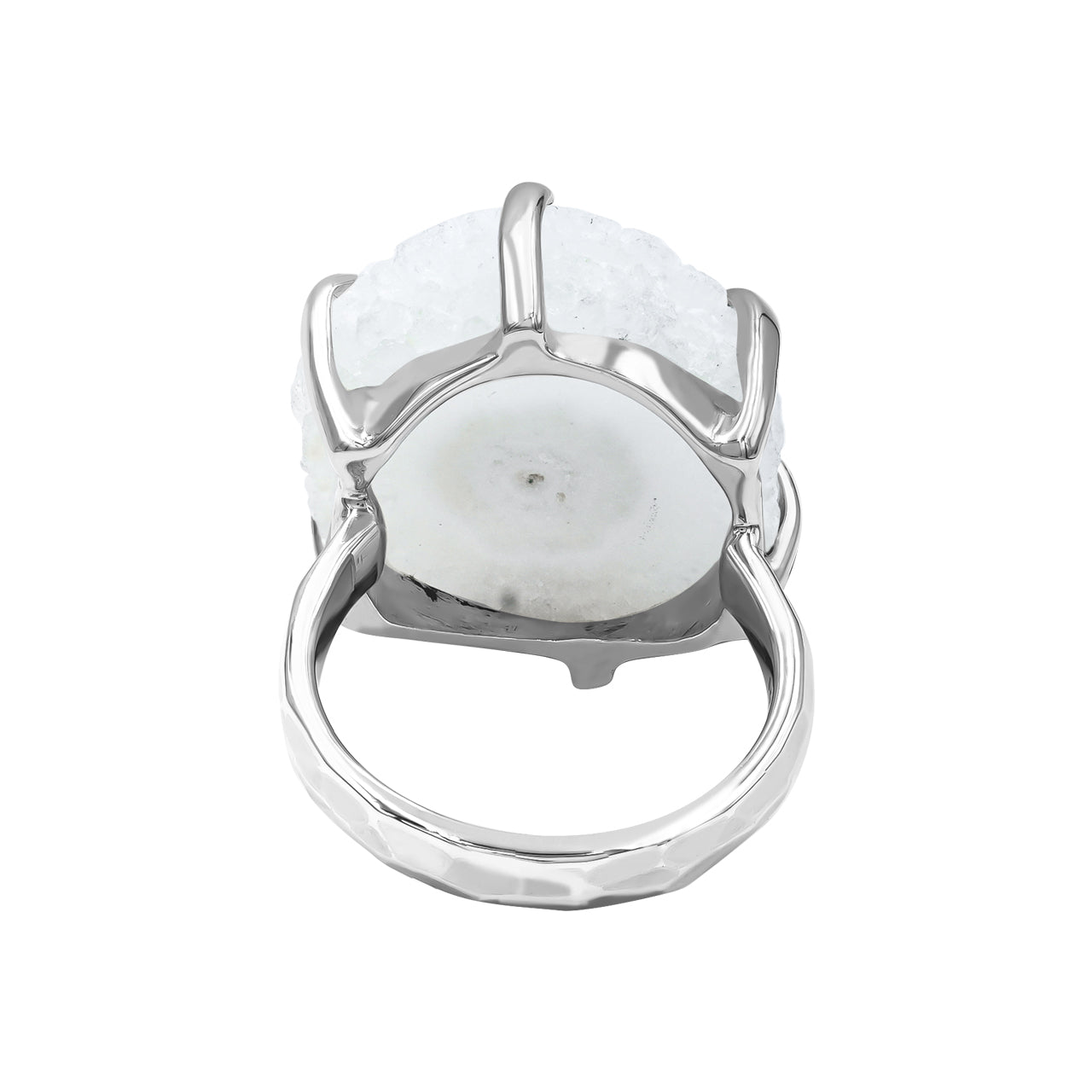 Starborn Quartz Rosettes Prong Set Ring in Sterling Silver - Large