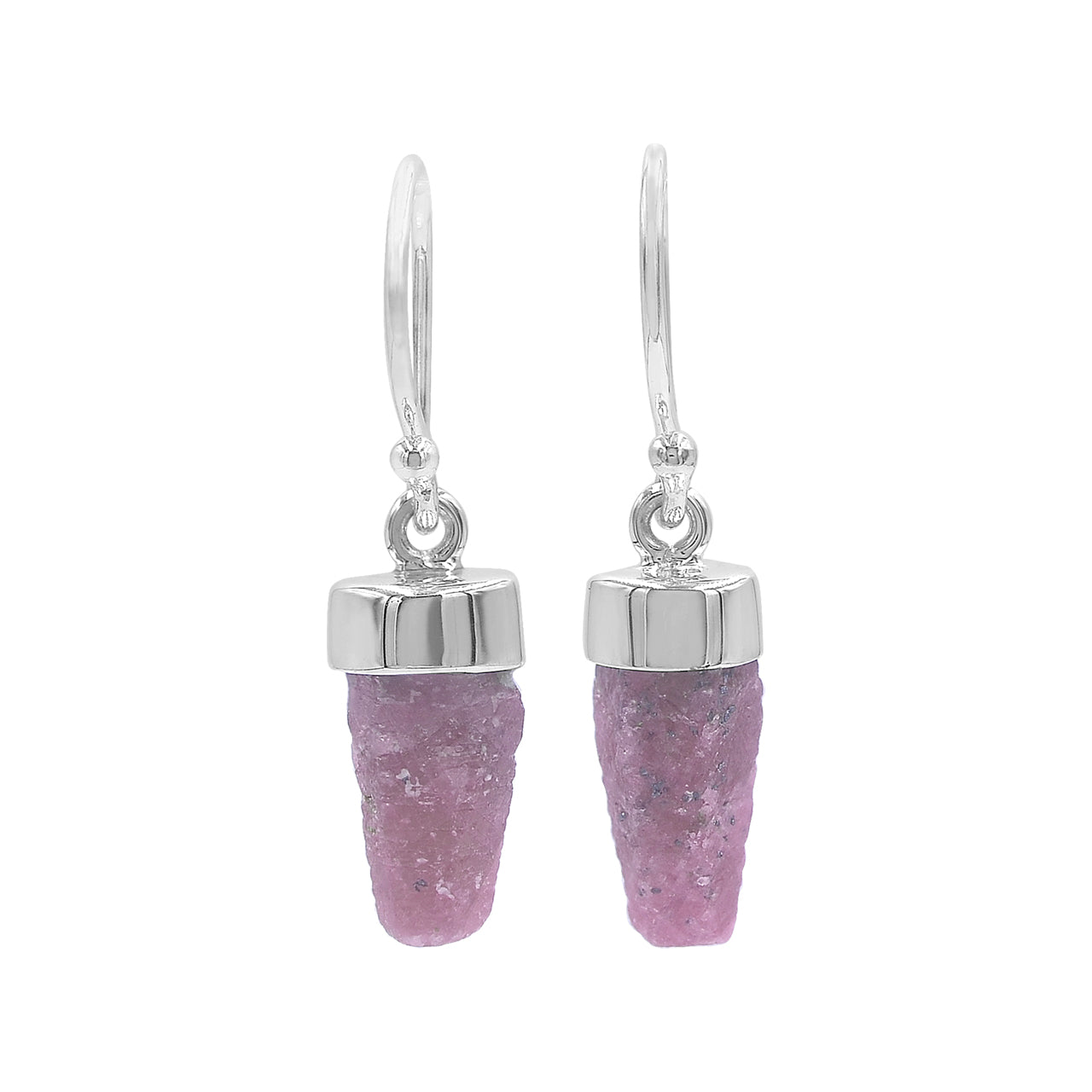 Starborn Ruby Crystal Cap Set Earrings in Sterling Silver