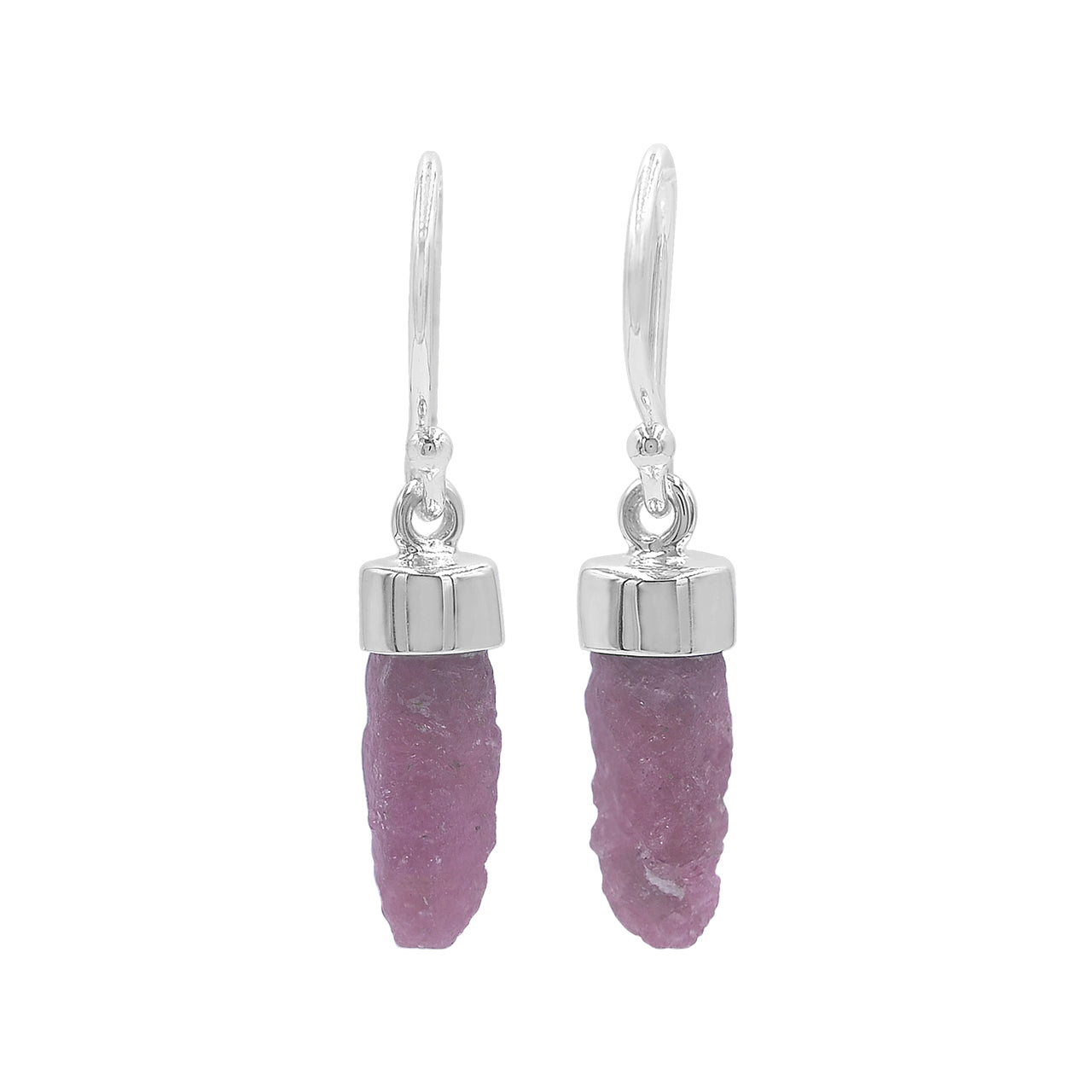Starborn Ruby Crystal Cap Set Earrings in Sterling Silver