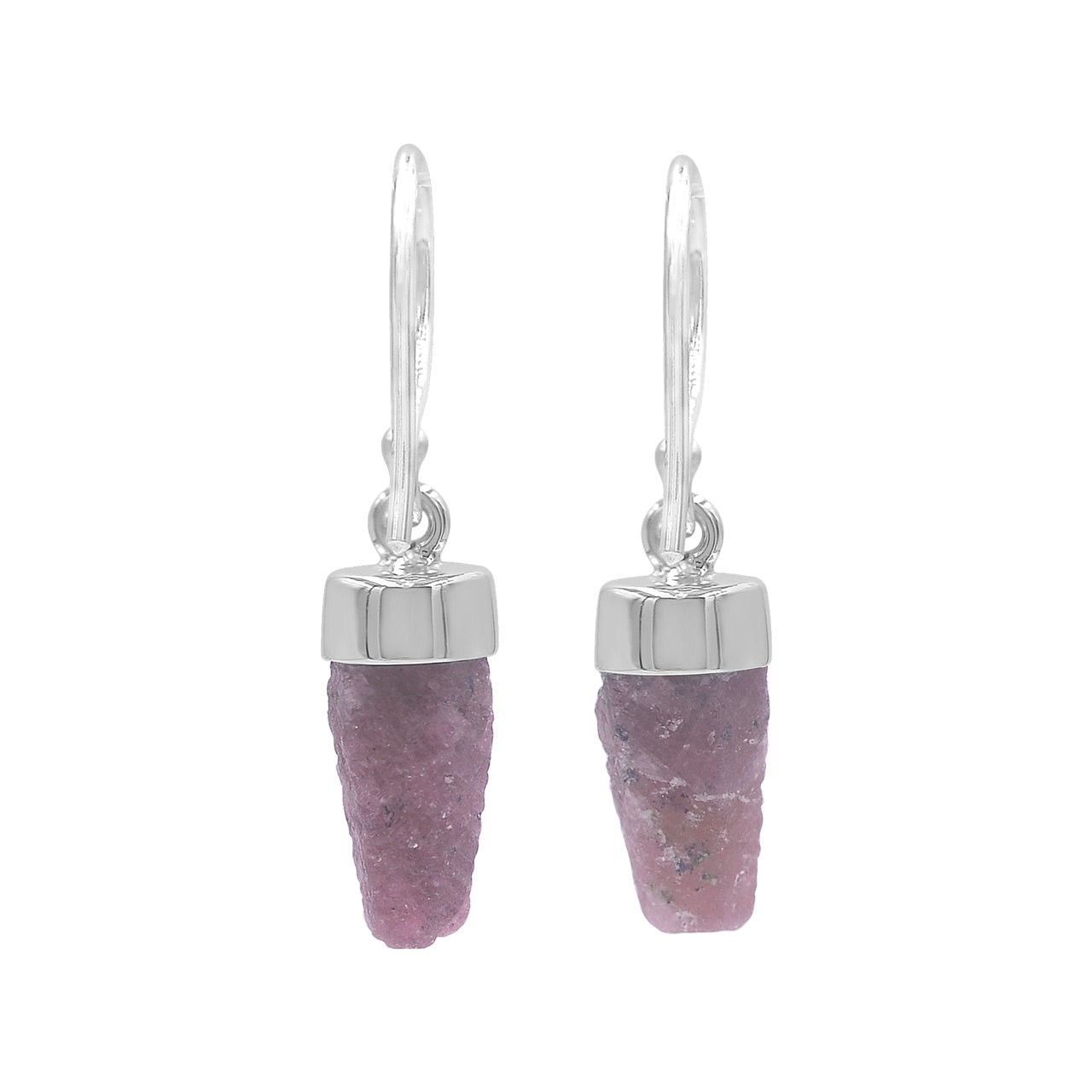 Starborn Ruby Crystal Cap Set Earrings in Sterling Silver