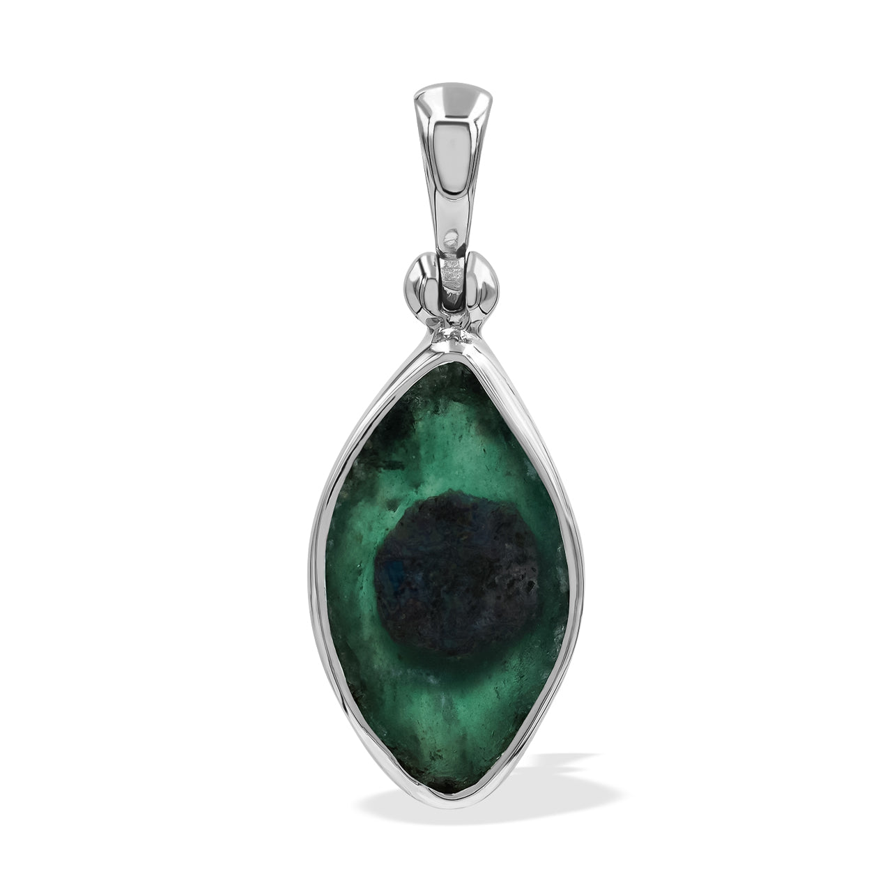 Starborn Eyeshape of Bi-color Ruby Pendant in Sterling Silver