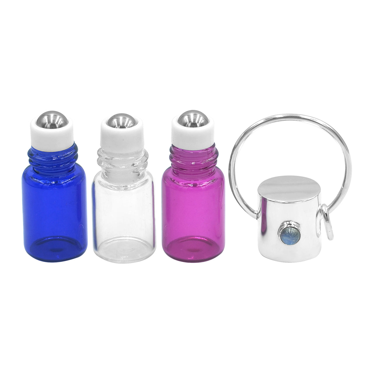 Starborn Set of Bottle Pendants with Rainbow Moonstone Accents