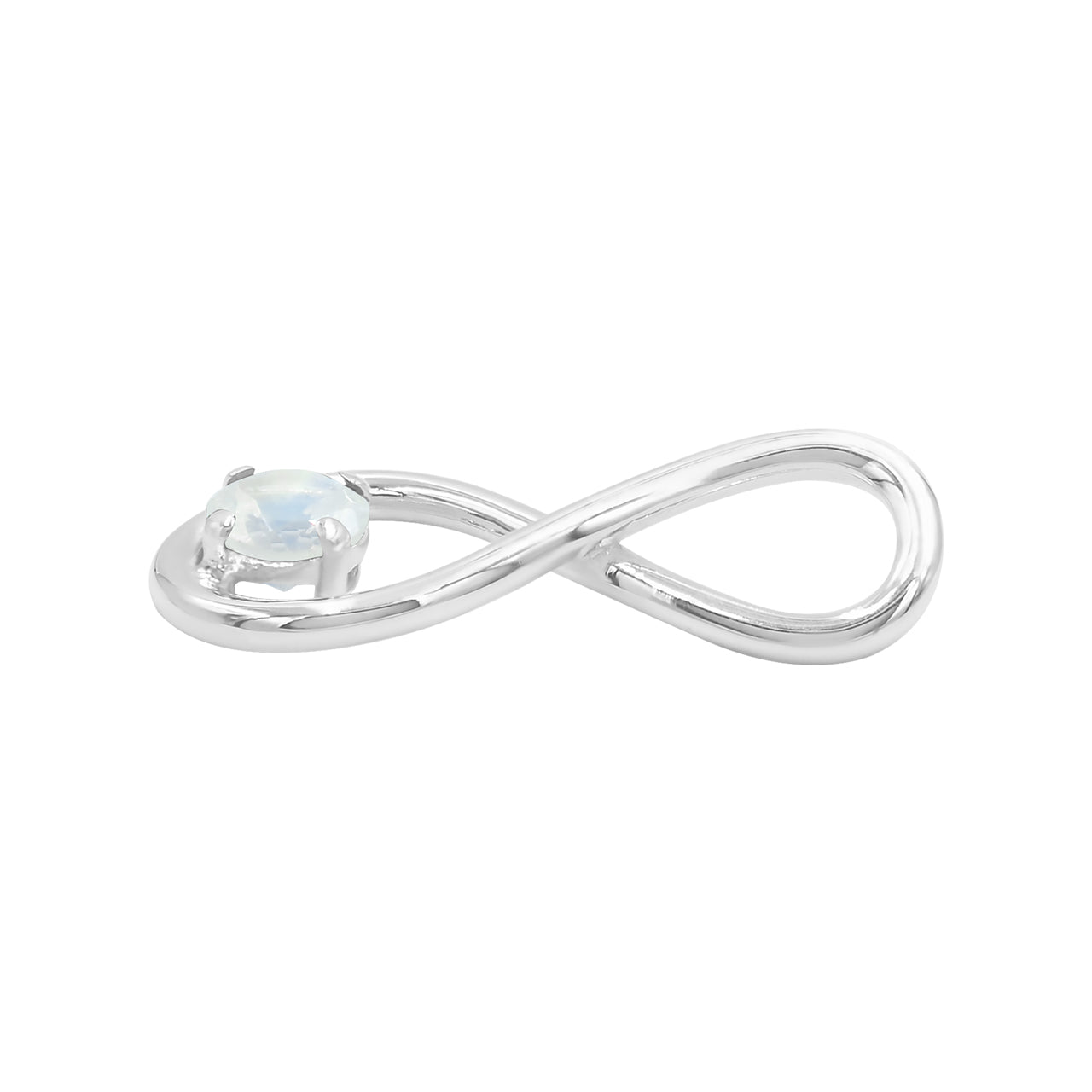 Starborn Faceted Gemstone Infinity Pendant in Fine Sterling Silver