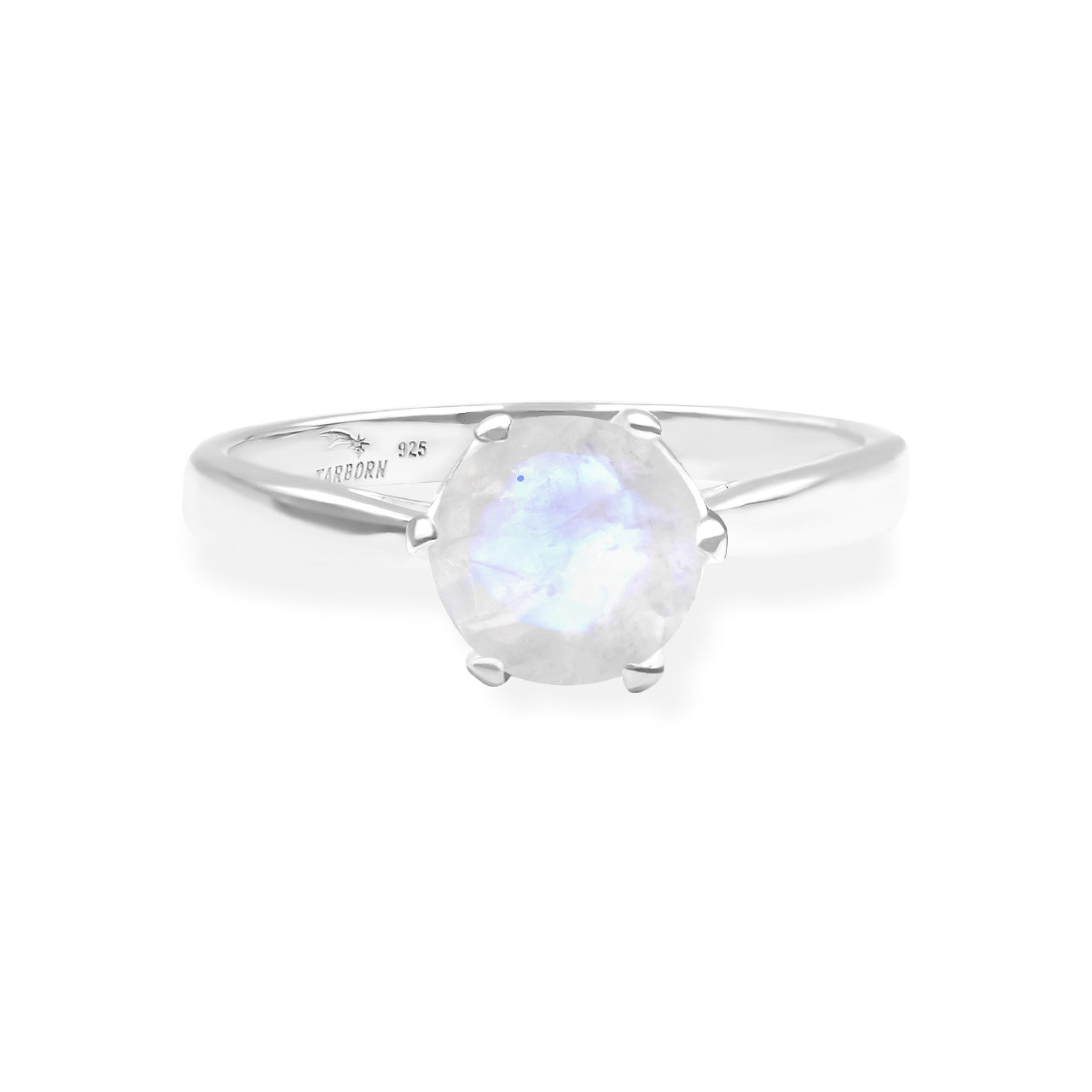 Starborn Faceted Rainbow Moonstone Ring in Sterling Silver
