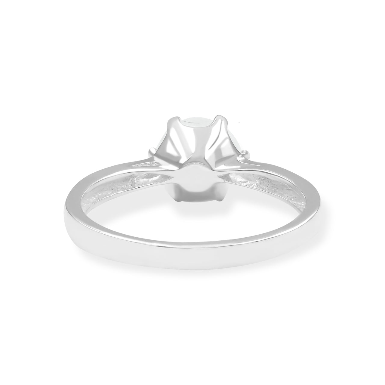 Starborn Faceted Rainbow Moonstone Ring in Sterling Silver