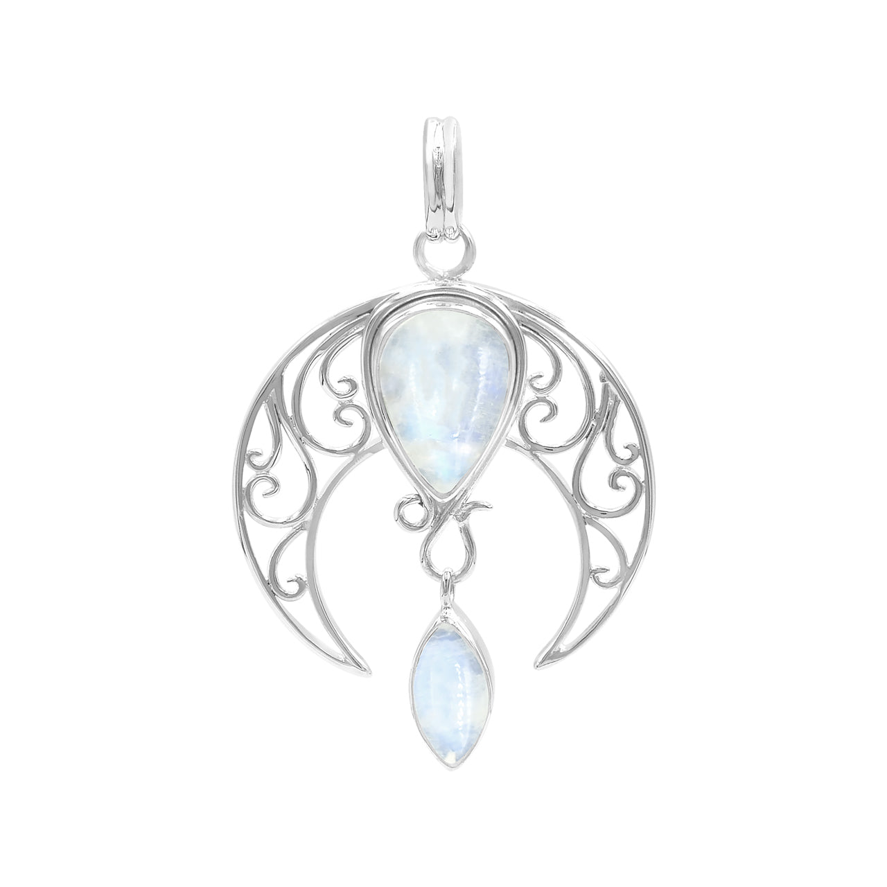 Starborn Celestial Pendant and Earring Set in Sterling Silver