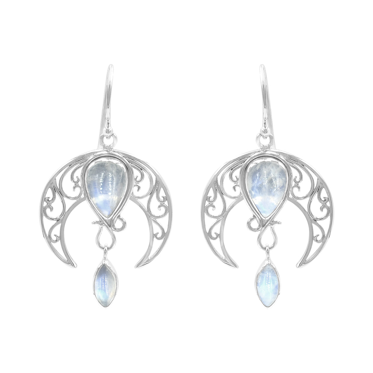 Starborn Celestial Pendant and Earring Set in Sterling Silver