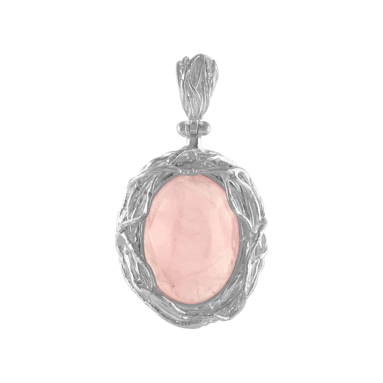 Starborn Rose Quartz Branches Pendant in Sterling Silver