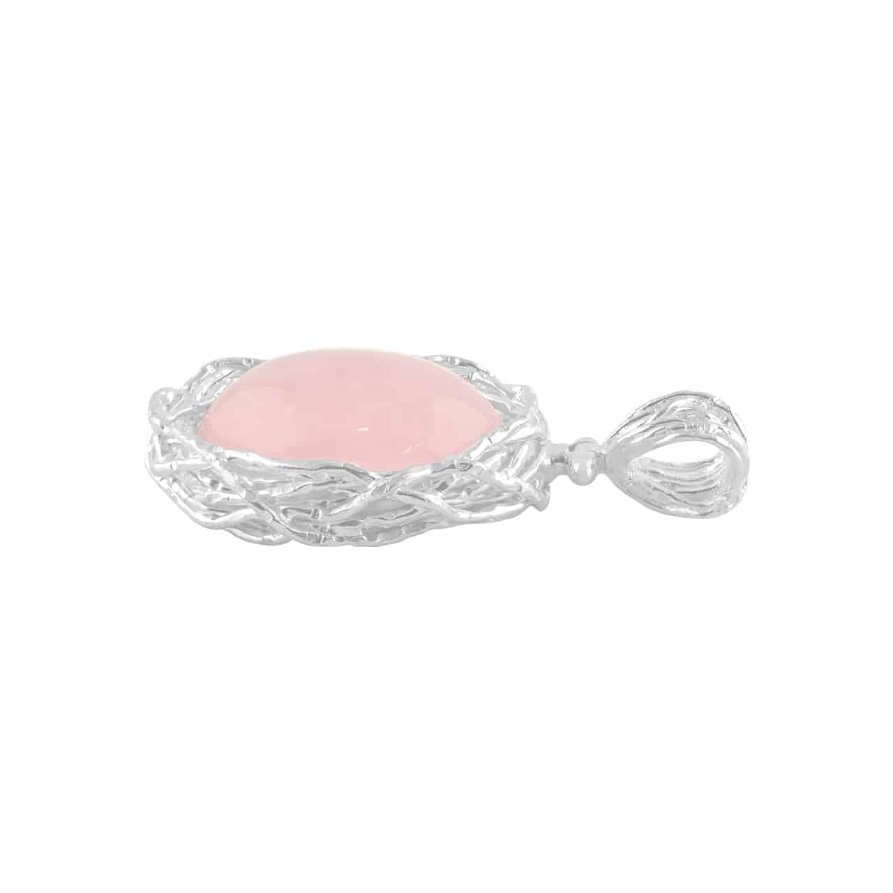 Starborn Rose Quartz Branches Pendant in Sterling Silver