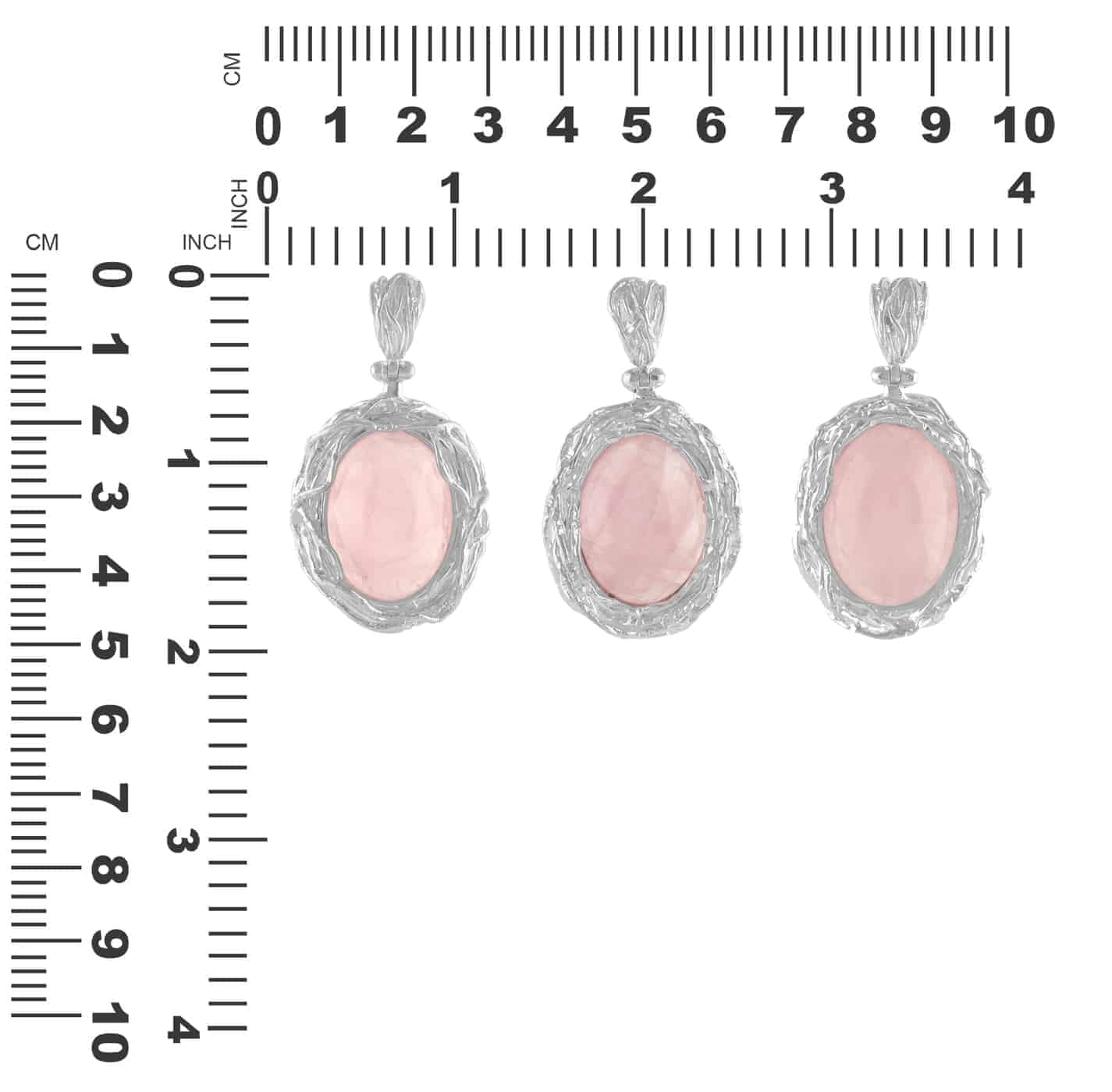 Starborn Rose Quartz Branches Pendant in Sterling Silver