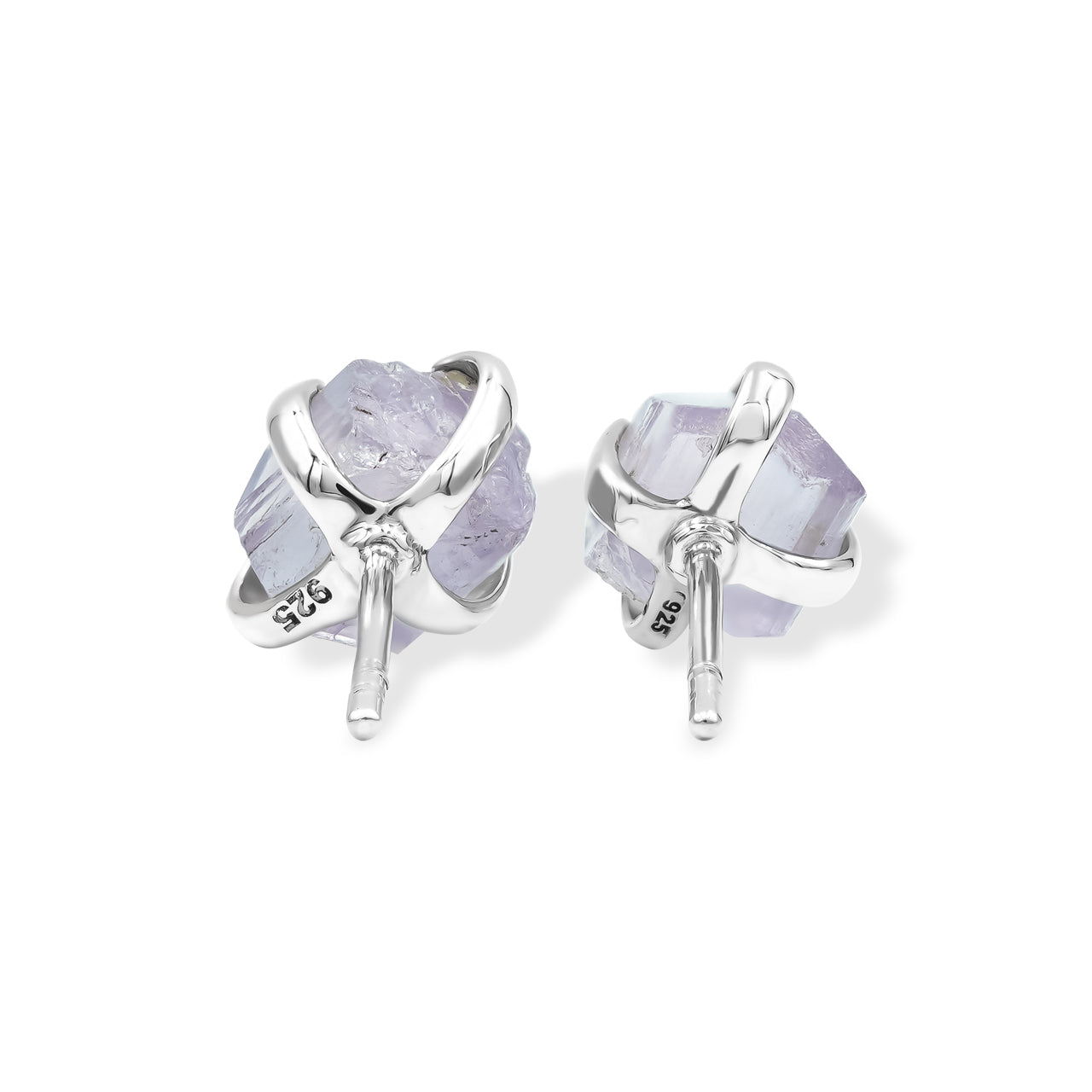Starborn Purple Scapolite Post Earrings in Sterling Silver