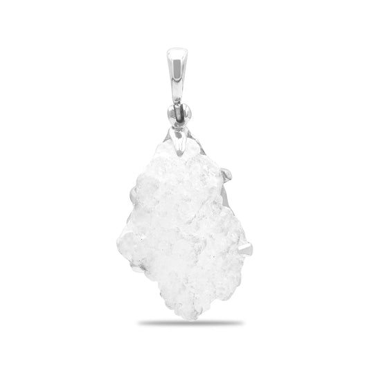 Starborn Rough Selenite Pendant in Sterling Silver