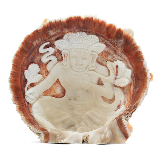 Starborn Hand Carved Spiney Oyster Shell Tara Goddess - 1 Piece