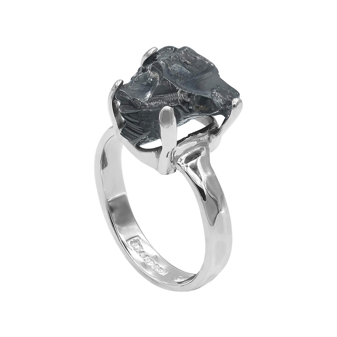 Starborn Elite Shungite Prong Set Ring in Sterling Silver