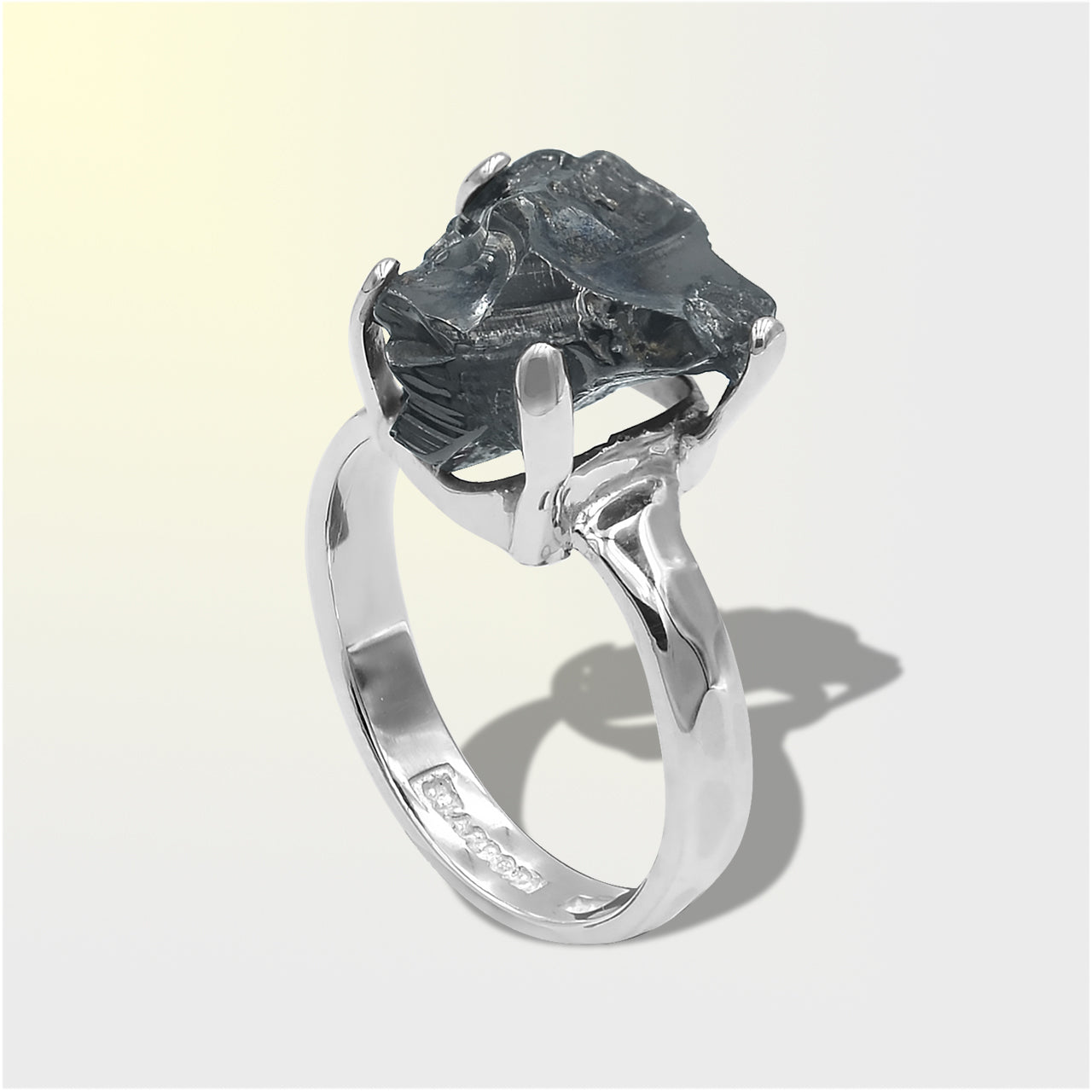 Starborn Elite Shungite Prong Set Ring in Sterling Silver