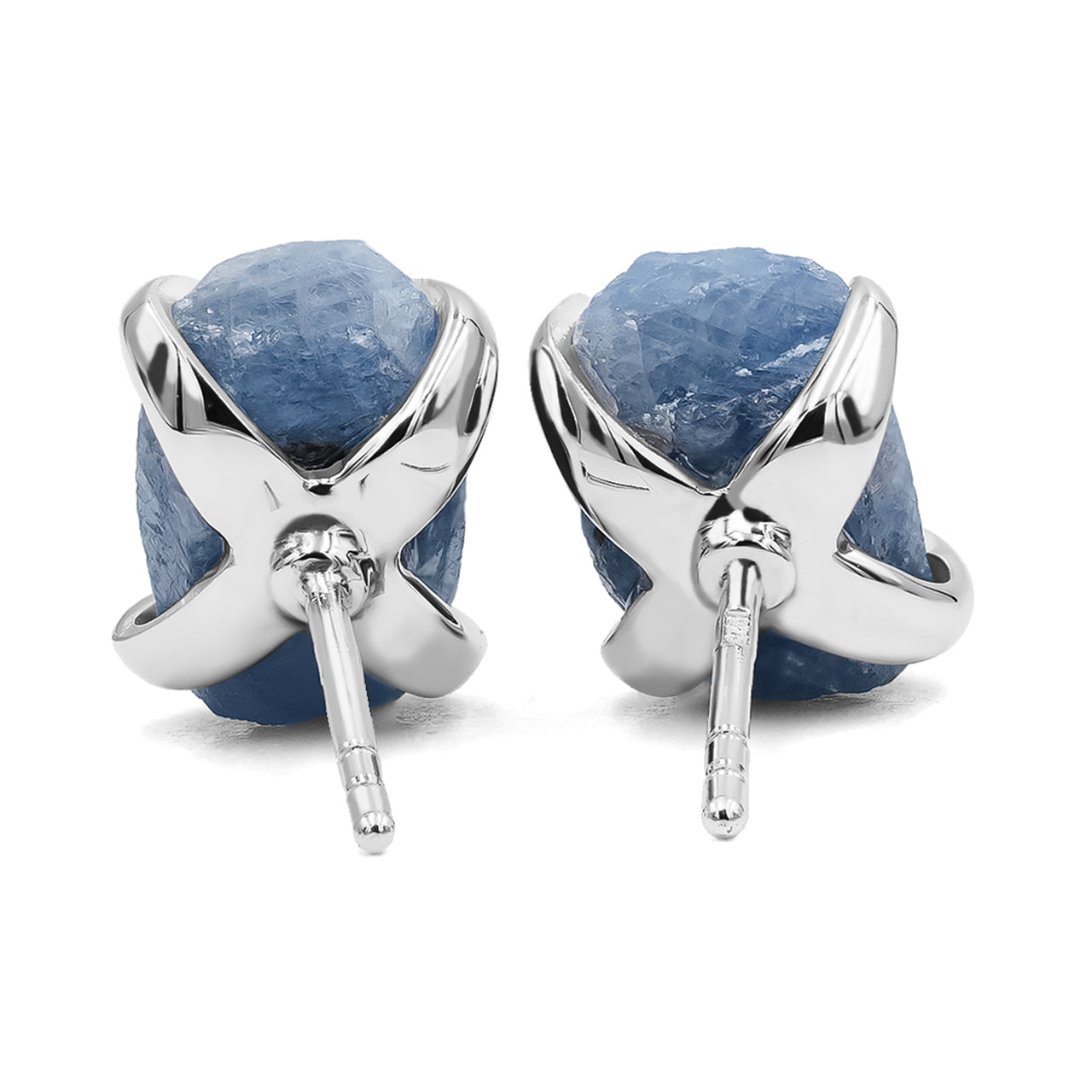 Starborn Sapphire Crystal Post Style Earrings in Sterling Silver