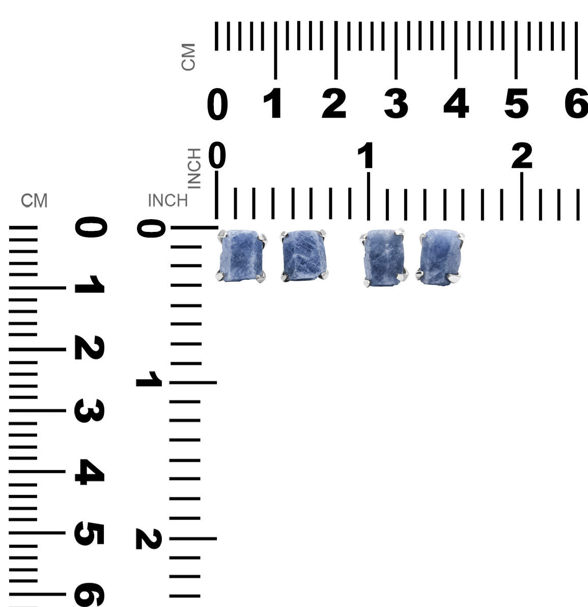 Starborn Sapphire Crystal Post Style Earrings in Sterling Silver