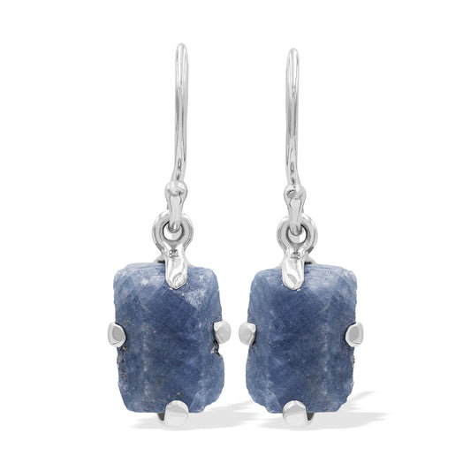 Starborn Sapphire Crystal Prong Set Earrings in Sterling Silver