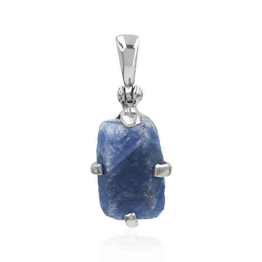 Starborn Sapphire Crystal Prong Set Pendant in Sterling Silver