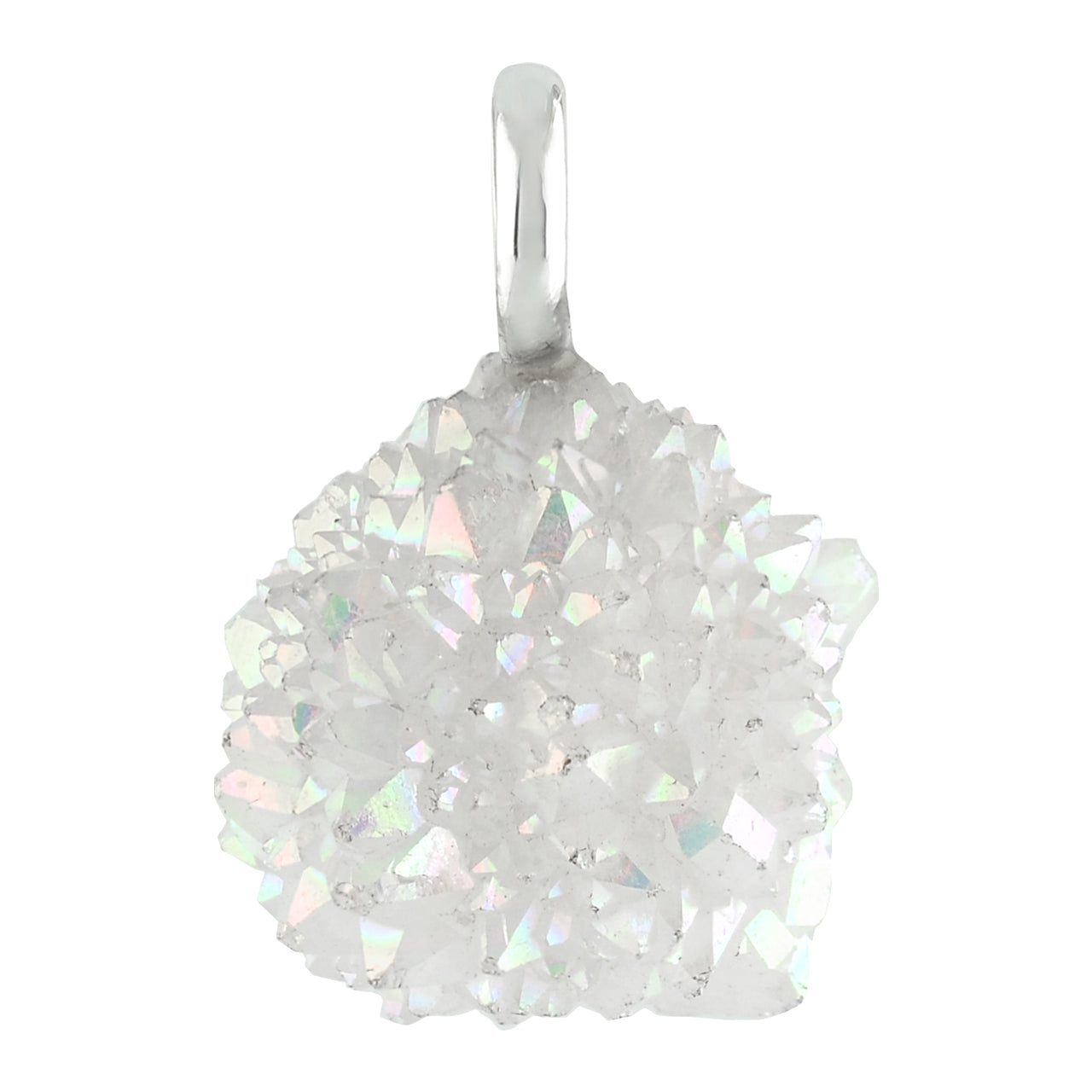 Starborn Spirit Quartz Drusy Loop Bale Pendant in Sterling Silver