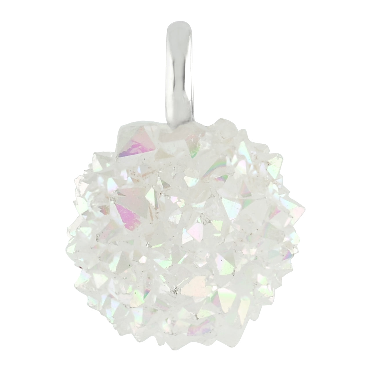 Starborn Spirit Quartz Drusy Loop Bale Pendant in Sterling Silver