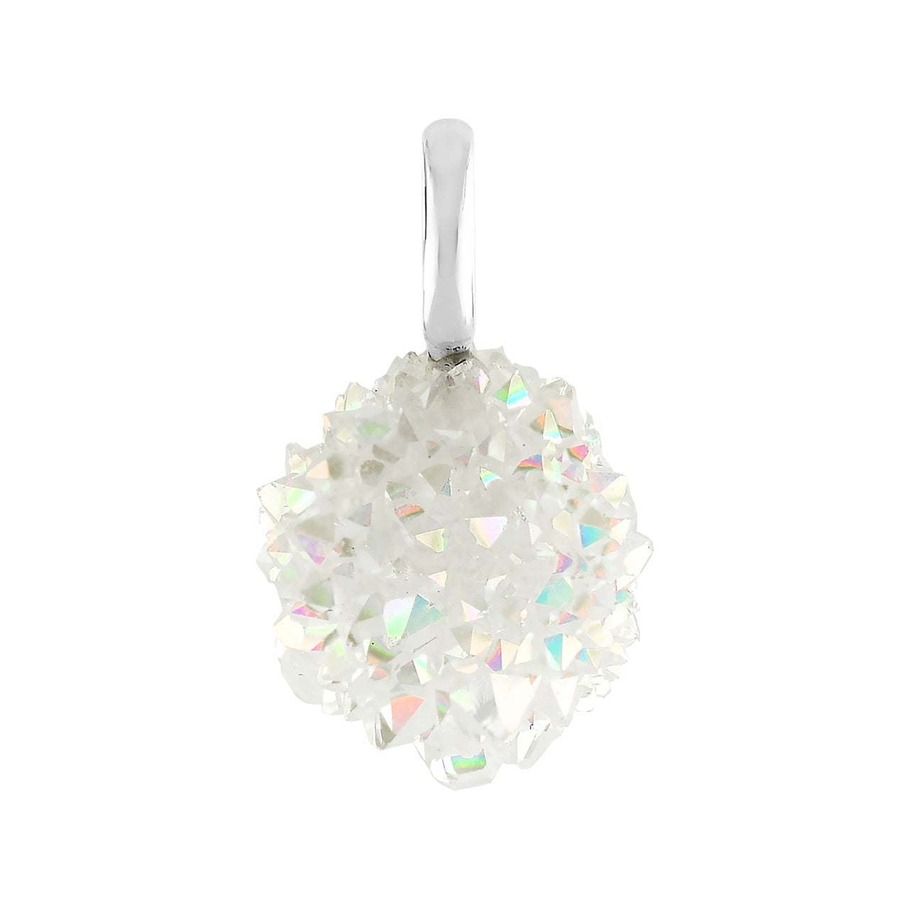 Starborn Spirit Quartz Drusy Loop Bale Pendant in Sterling Silver
