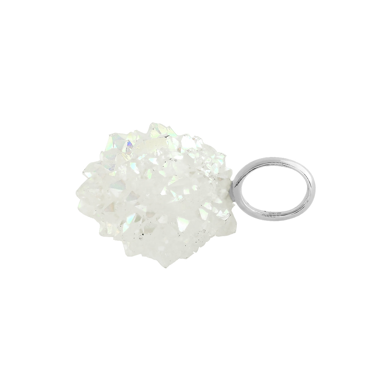 Starborn Spirit Quartz Drusy Loop Bale Pendant in Sterling Silver