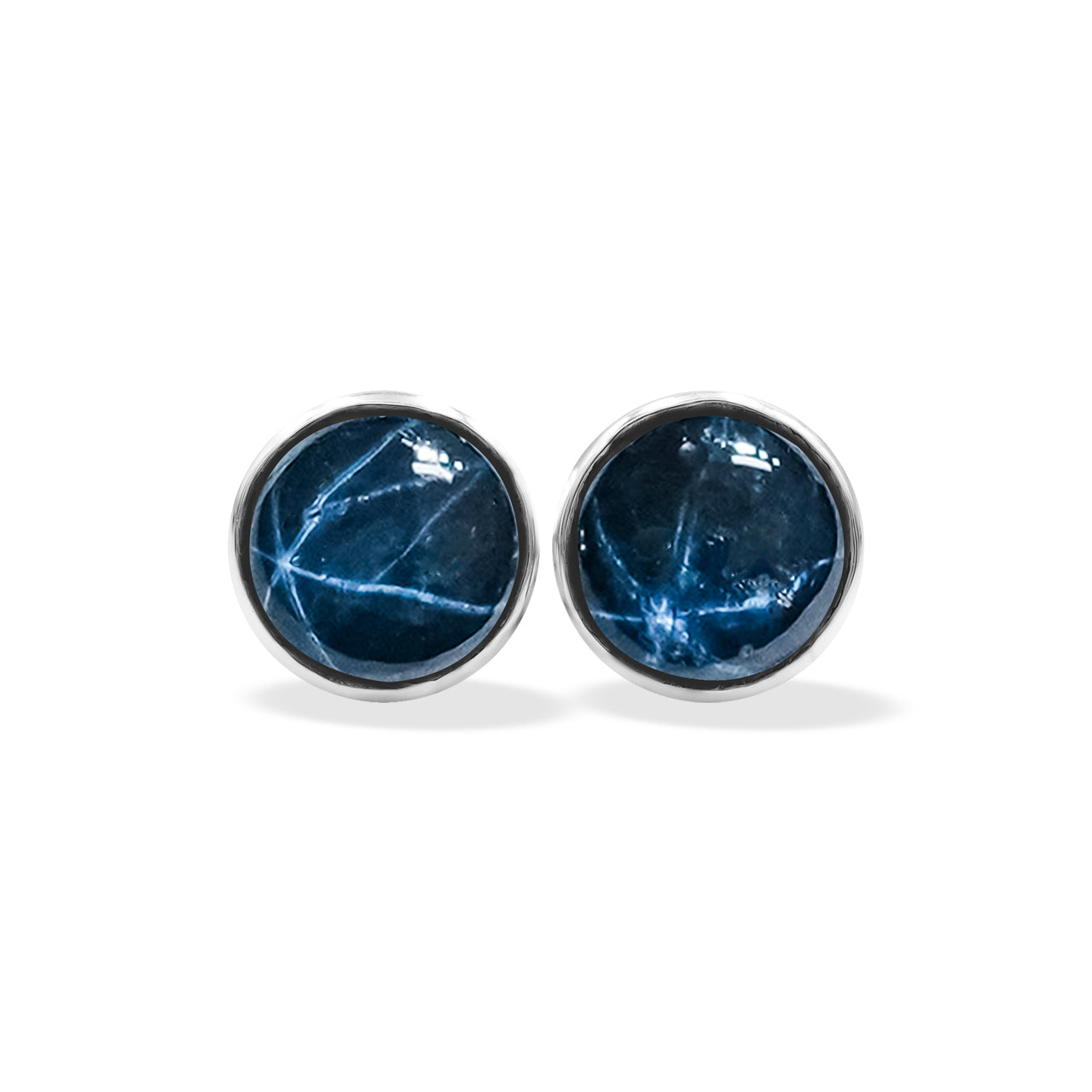 Starborn Star Sapphire Post Style Earring in Sterling Silver