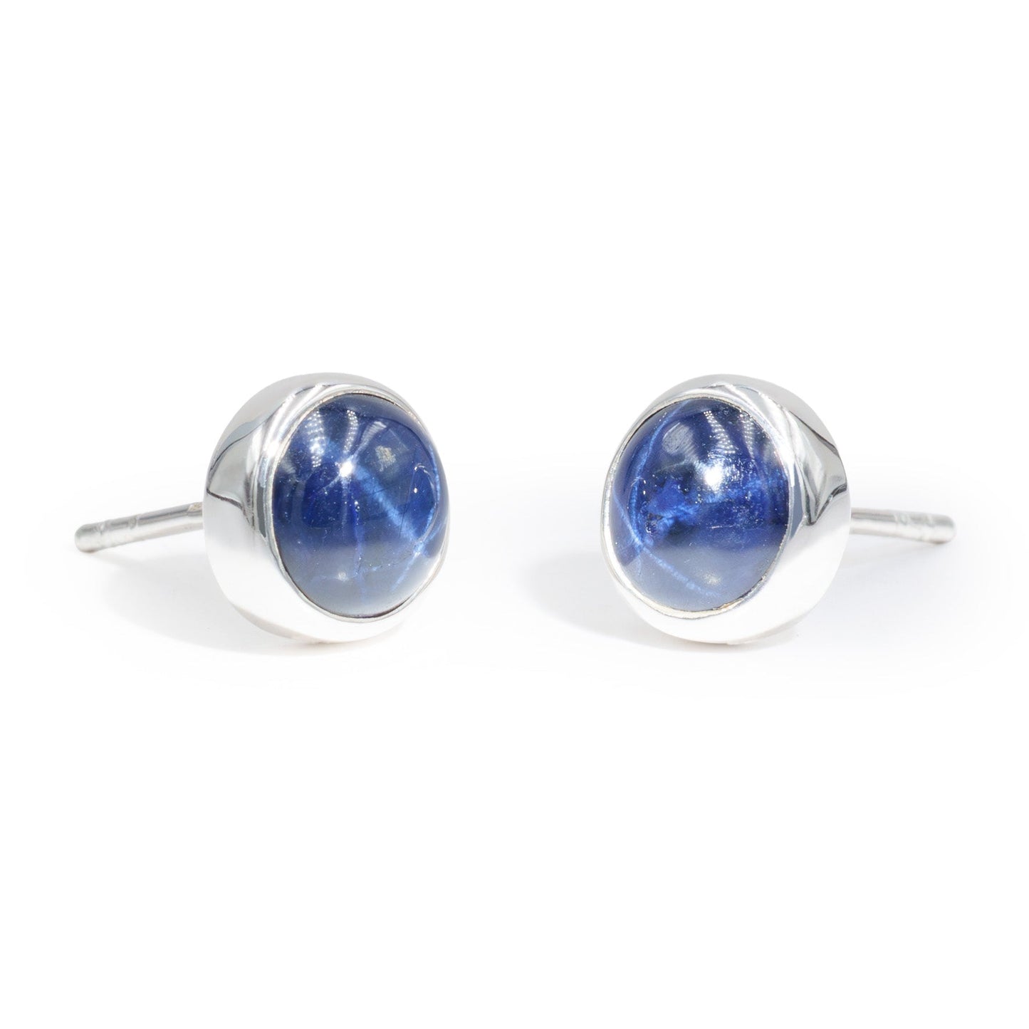 Starborn Star Sapphire Post Style Earring in Sterling Silver
