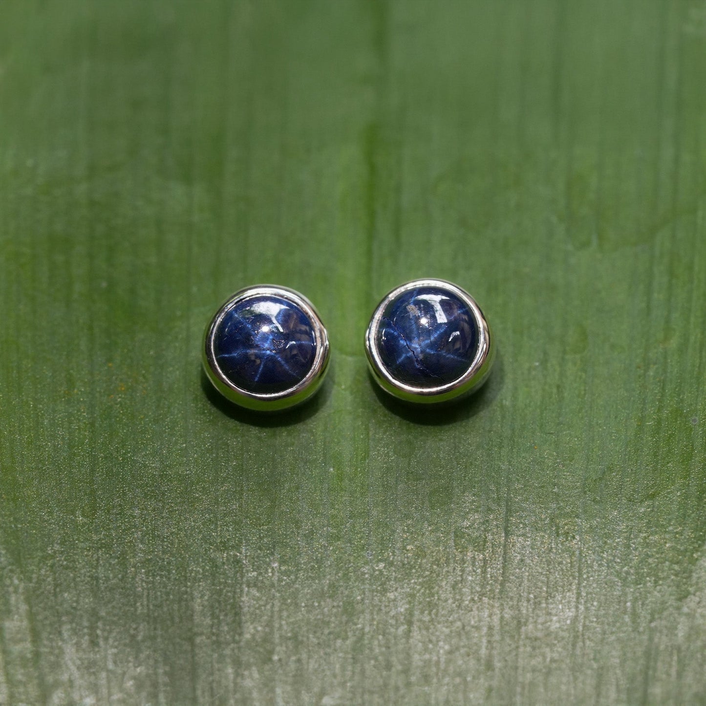 Starborn Star Sapphire Post Style Earring in Sterling Silver