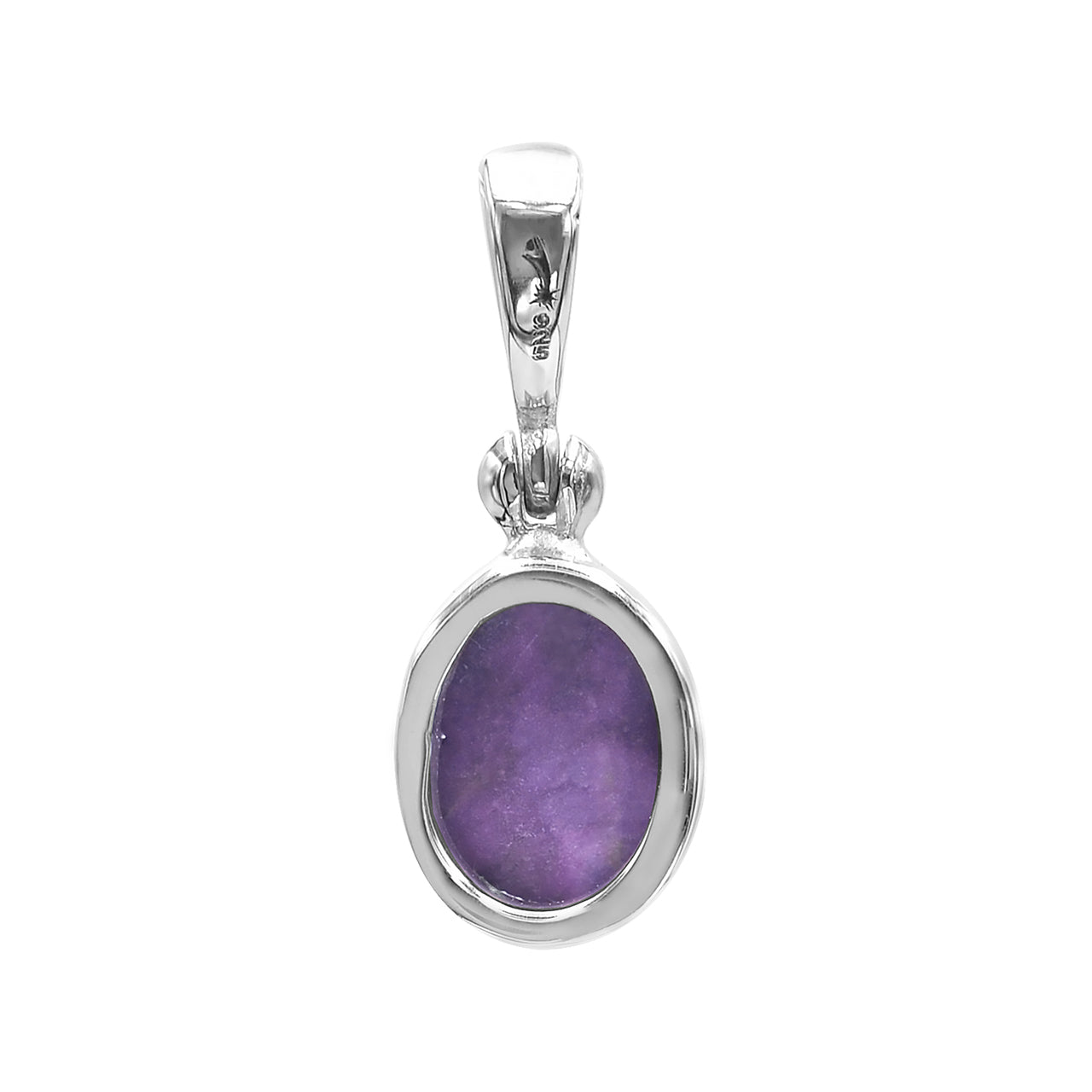 Starborn Sugilite Bezel Set Oval Pendant in Sterling Silver