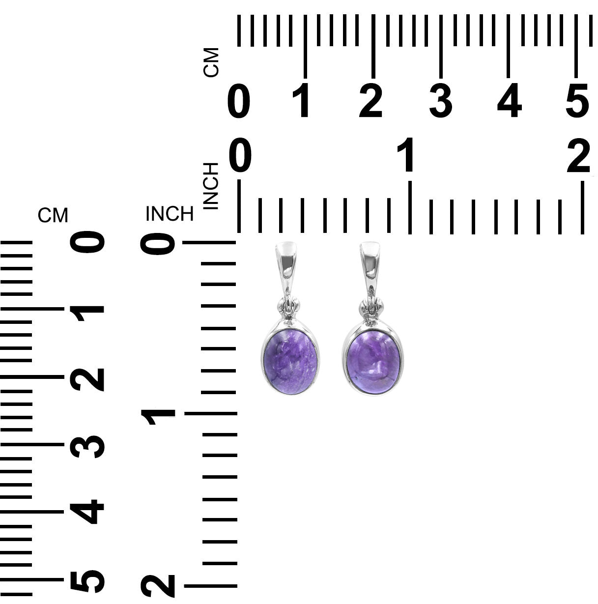 Starborn Sugilite Bezel Set Oval Pendant in Sterling Silver