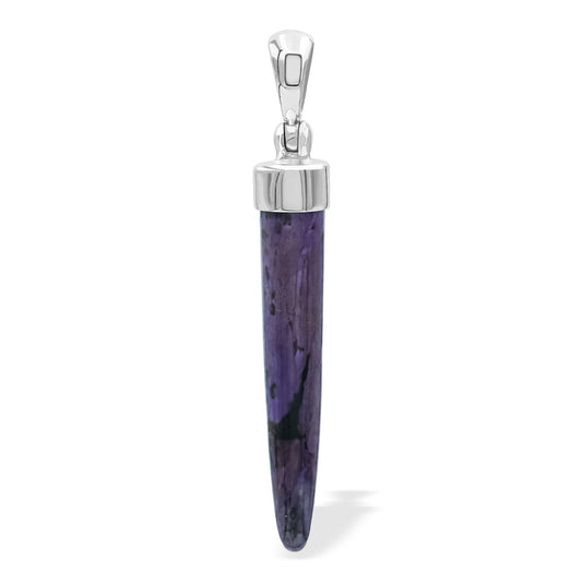 Starborn Sugilite Drop Pendant in Sterling Silver