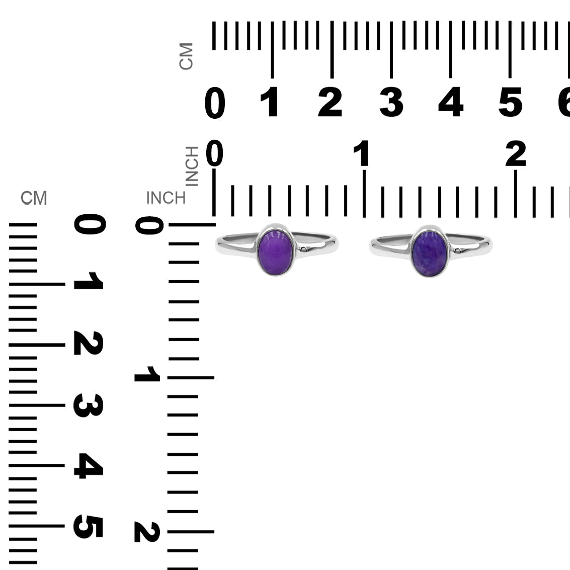 Starborn Sugilite Oval 8mm Ring in Sterling Silver