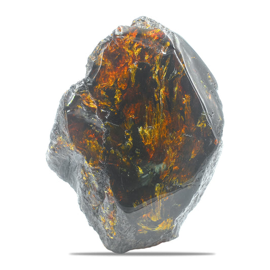 Starborn Polished Lion's Mane Sumatra Amber Collector (180-200 grams) - 1 Piece
