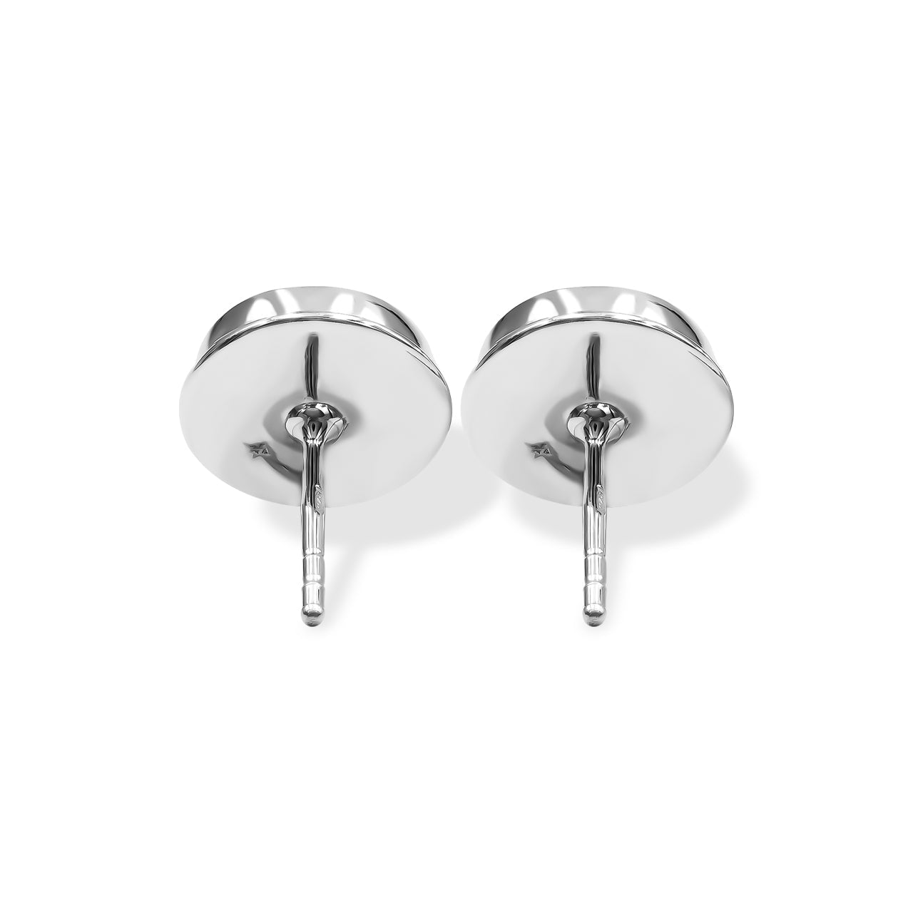 Starborn Sunstone 8mm Round Post Style Earrings in Sterling Silver