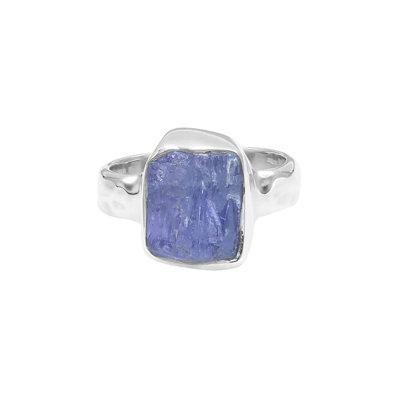 Starborn Tanzanite Bezeled Crystal Ring in Sterling Silver