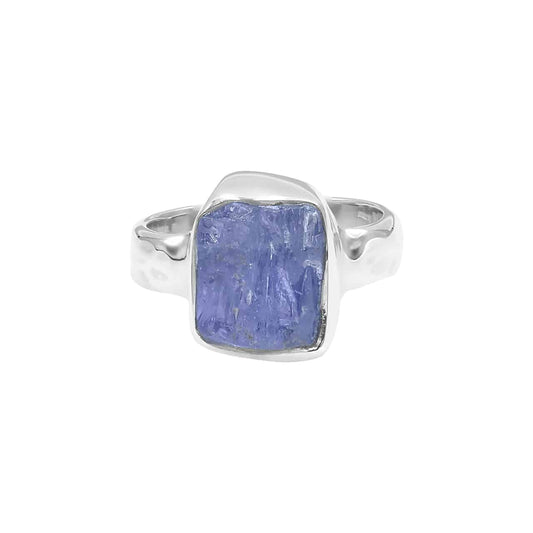 Starborn Tanzanite Bezeled Crystal Ring in Sterling Silver