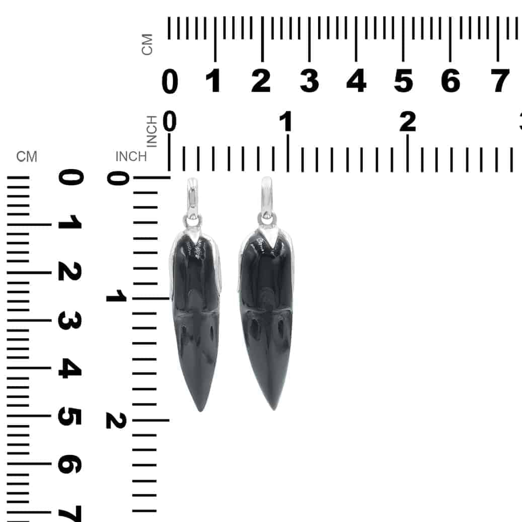Starborn Tektite Raven Skull Pendant in Sterling Silver