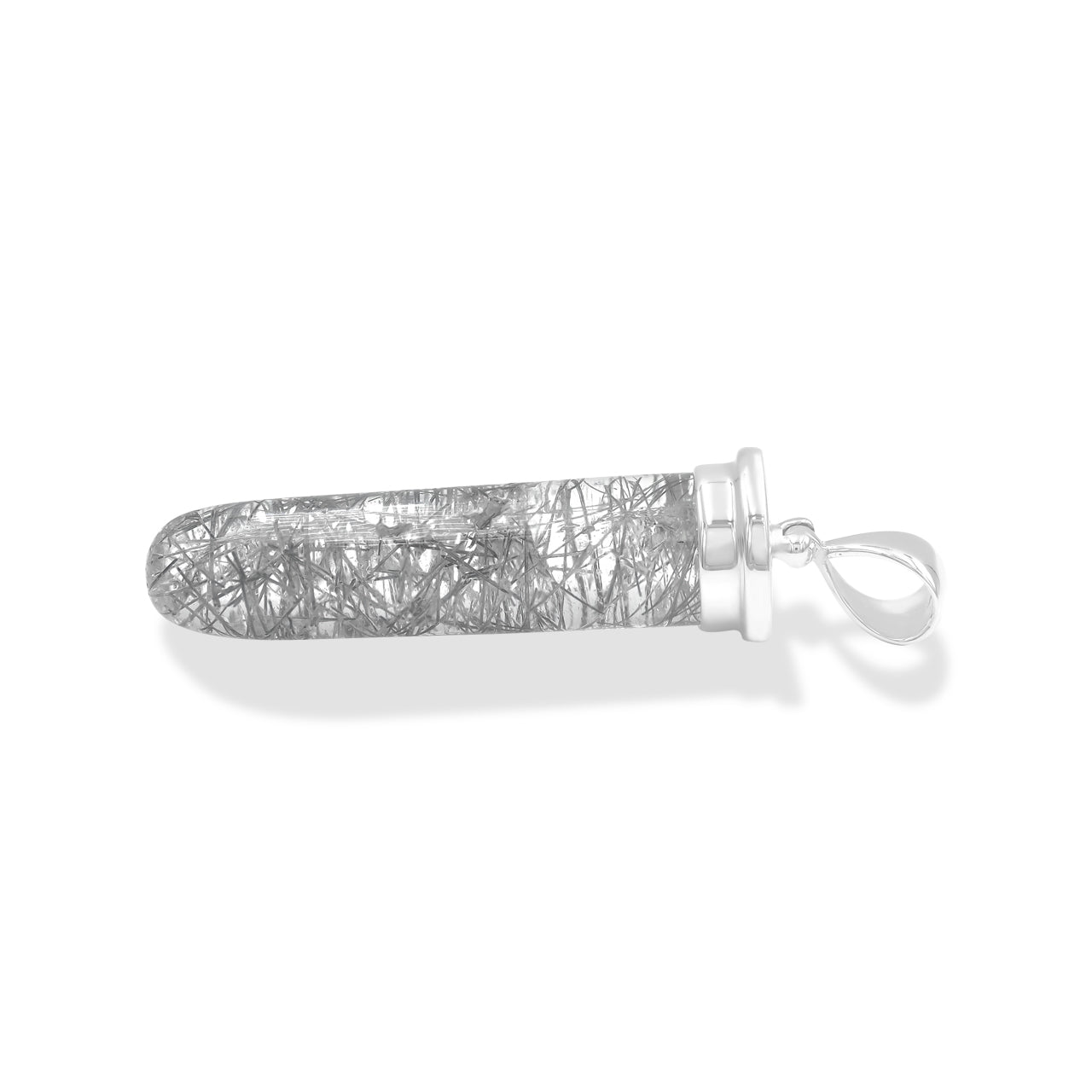 Starborn Tourmalinated Quartz Pendant in Sterling Silver