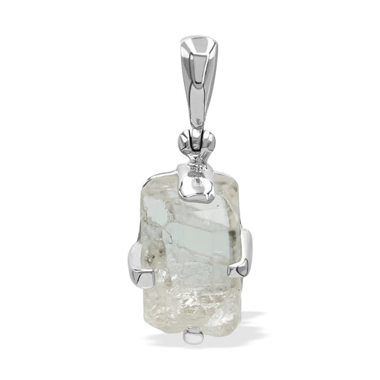 Starborn Natural Topaz Crystal Prong Set Pendant in Sterling Silver