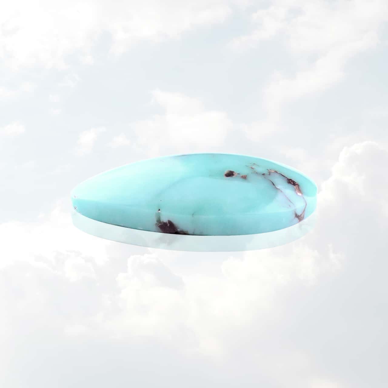 Starborn North American Natural Turquoise Pear Cabochon - 1 piece